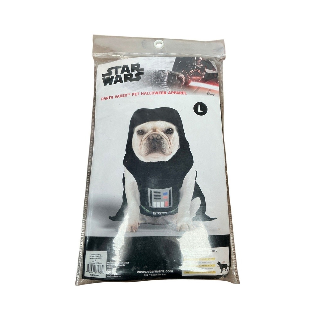 Star Wars Darth Vader Pet Costume Dog Size Large Black Hooded Cape FFP14746